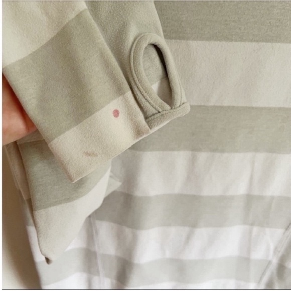 Lululemon Stride jacket white silver spoon wide multi stripe zip up - Picture 9 of 9